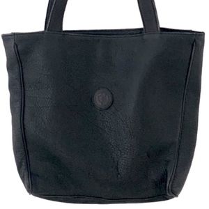 Black Leather Tote Bag